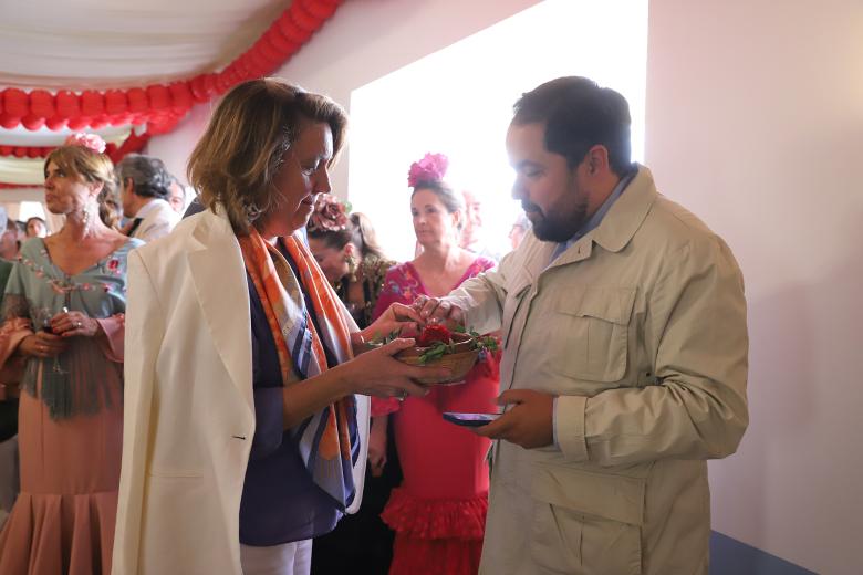 Una acuarela de Nuestra Señora de la Salud para la caseta "La de Siempre"