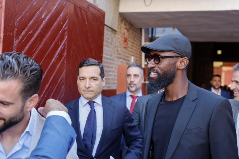 Soccerplayers Lucas Vázquez, Antonio Rudiger and Nacho Fernandez during San Isidro Fair 2024 in Madrid on Thursday, 23 May 2024.