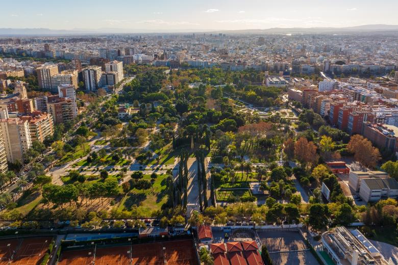 Vista aérea de la ciudad de Valencia