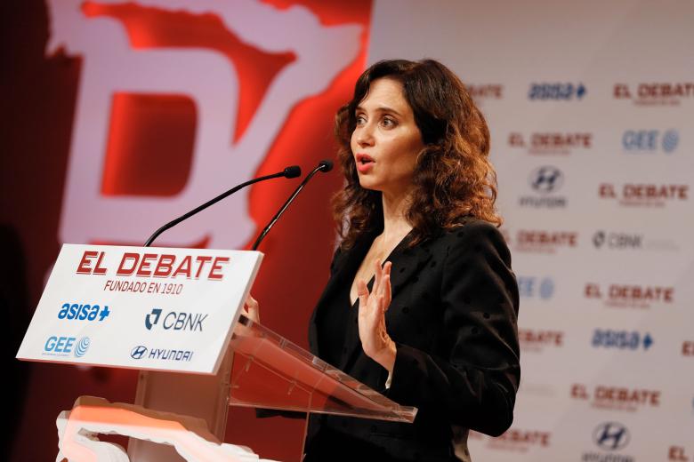 Isabel Díaz Ayuso, presidenta de la Comunidad de Madrid, interviene en la entrega de los Premios Proyección de España de El Debate