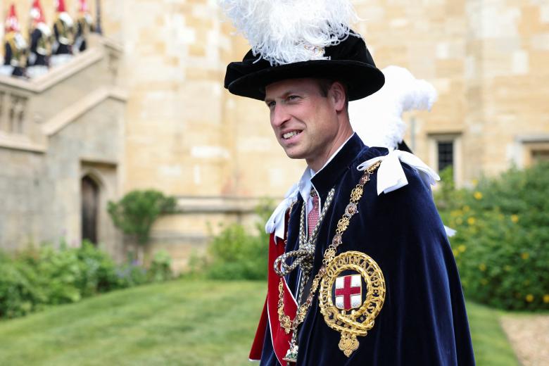 The Prince of Wales arrives to attend the annual Order of the Garter Service at St George's Chapel, Windsor Castle, Berkshire. Picture date: Monday June 17, 2024. *** Local Caption *** .