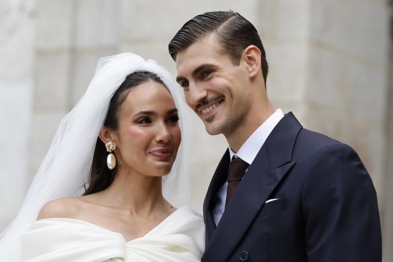 during the wedding of Ana Moya and Diego Conde in Madrid on Saturday, 29 June 2024.