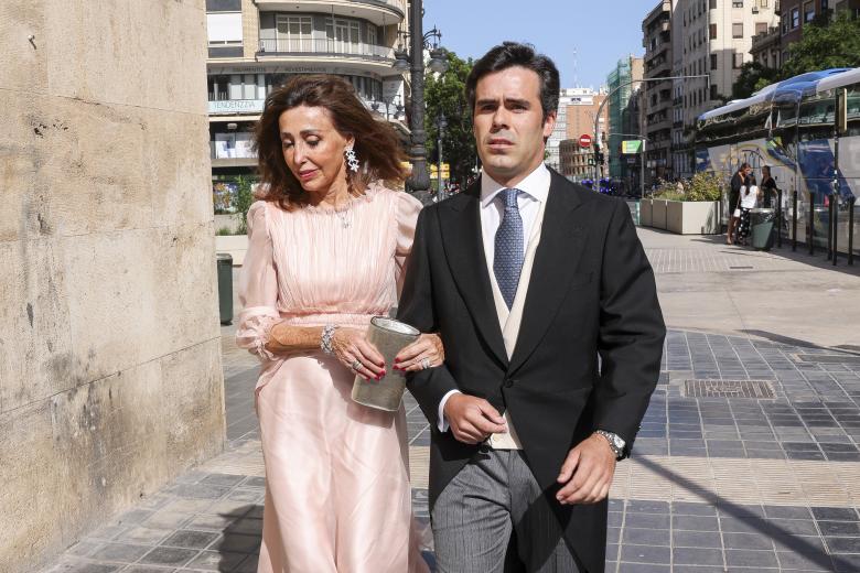 Nuria March during the wedding of Natalia Santos Yanes and Esteban Rivas Traba in Valencia on Saturday, 29 June 2024.