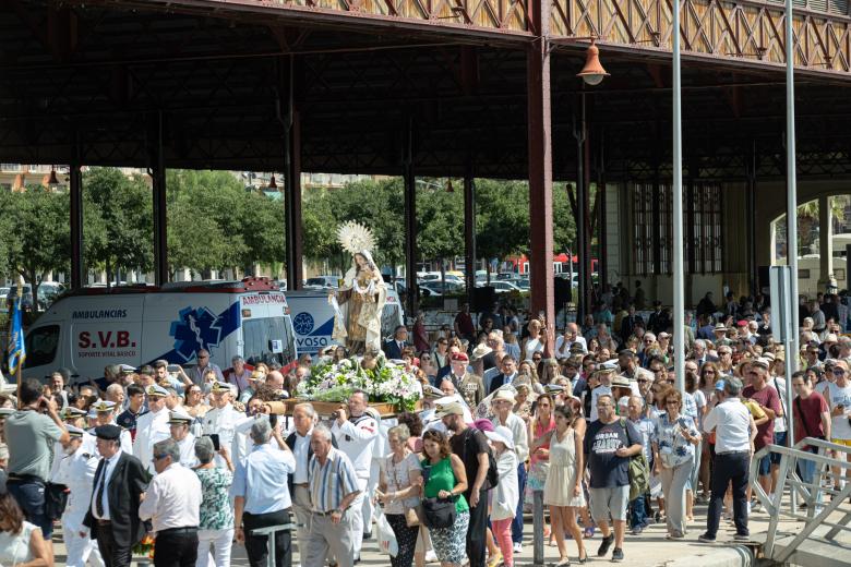 FERROL, 16/07/2024.- La Armada celebró el día de su patrona la Virgen del Carmen con un homenaje en el patio del arsenal militar de Ferrol. EFE/Kiko Delgado