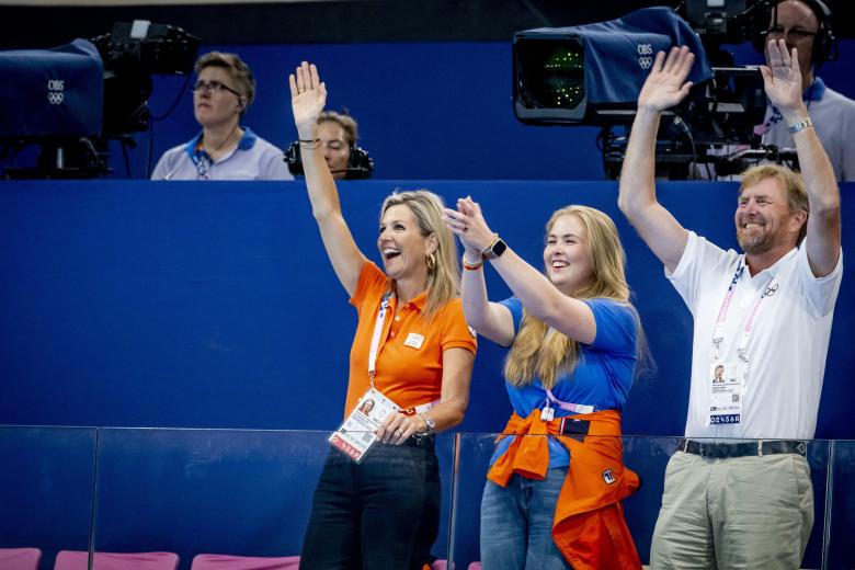 Princess Amalia, Princess Alexia and Queen Maxima during Olympic Games Paris 2024 Olympic Games, Day Four, Paris, France - 30 Jul 2024 *** Local Caption *** .