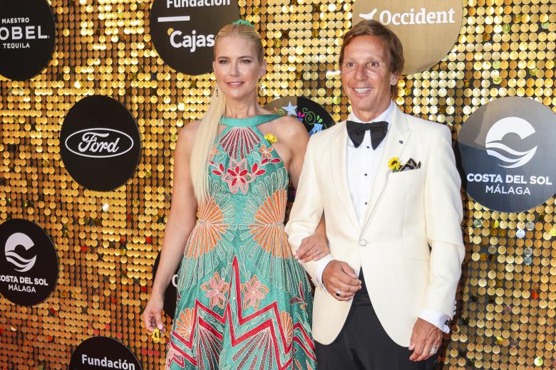 Actress Macarena Gomez and Aldo Comas during the Starlite gala in Marbella. August 4 2024