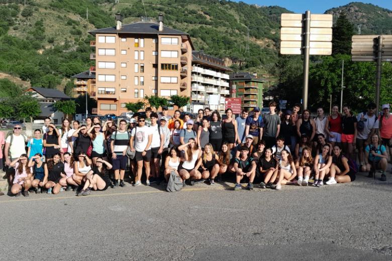 Alumnos de la Escuela Pía, en la ruta