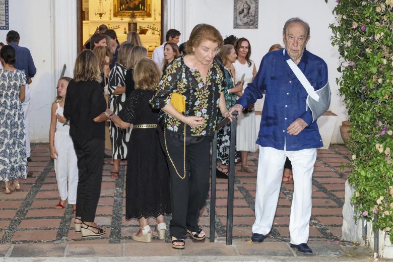 Jose Maria Amusategui during the burial of Carlos Goyanes in Marbella. August 8 2024