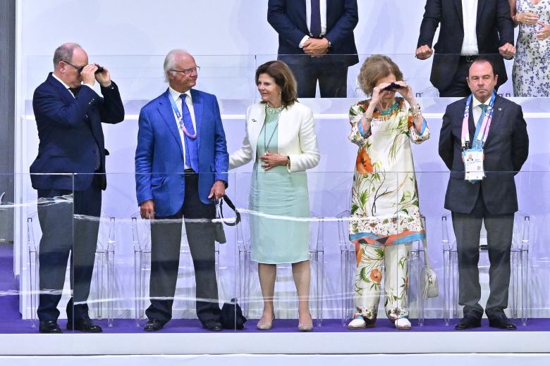 Mandatory Credit: Photo by JOEL MARKLUND/BILDBYRÅN/Shutterstock (14632278c)
Queen Silvia of Sweden greets Emmanuel Macron, President of France ahead of the Closing Ceremony of the Paris 2024 Olympic Games on August 11, 2024 in Paris.
Paris 2024 Olympics, Day 16, Closing Ceremony, France - 11 Aug 2024 *** Local Caption *** .