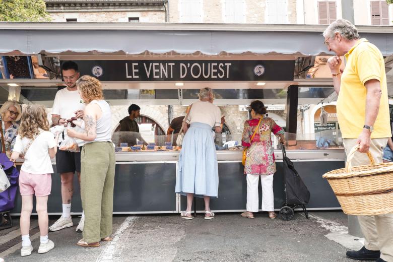 Queen Margrethe II of Denmark has taken up summer residence at the Cayx Castle, owned by the Danish royal family in the Lot department. True to form, we find her shopping in the Cahors market. France, Cahors on 17 July 2024. Photo by Patricia Huchot-Boissier/ABACAPRESS.COM