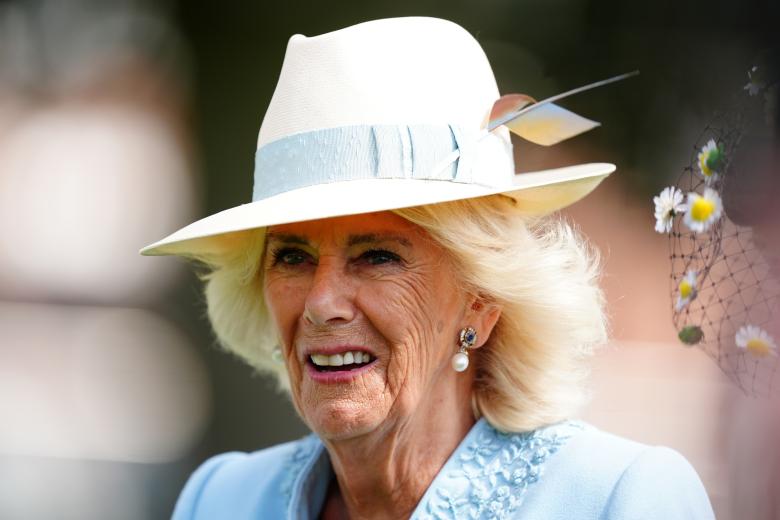 Queen Camilla opens the Bustardthorpe Development, which has been designed to improve the experience for racegoers and has sustainability at its heart, with rainwater harvest tanks, solar panels and a living roof during day four of the Sky Bet Ebor Festival at York Racecourse. Picture date: Saturday August 24, 2024. *** Local Caption *** .