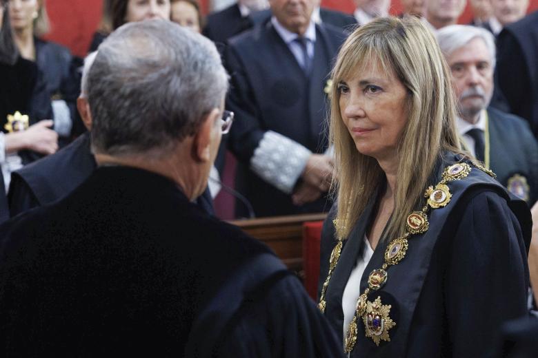 La magistrada Isabel Perelló durante la toma de posesión de su cargo como presidenta del Tribunal Supremo y del Consejo General del Poder Judicial Tribunal Supremo