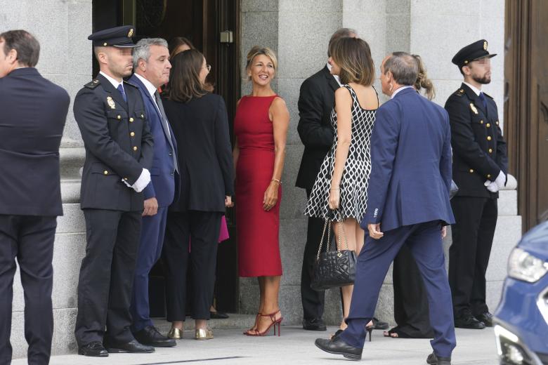 La ministra de Trabajo Yolanda Díaz, a su llegada al Tribunal Supremo