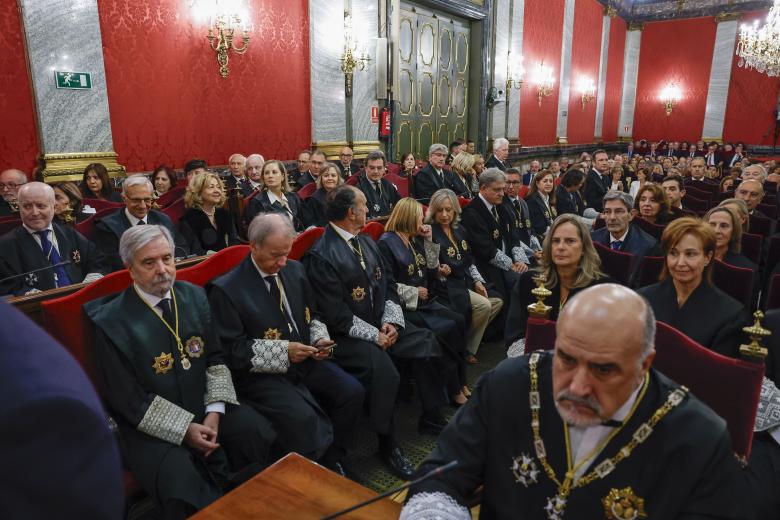 Vista general de los asistentes en el Tribunal Supremo este jueves, donde se celebra el acto de apertura del año judicial