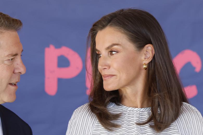 Spanish Queen Letizia during the course opening in Professional School 2024/2025 in Azuqueca de Henares (Guadalajara) on Wednesday, 11 September 2024.