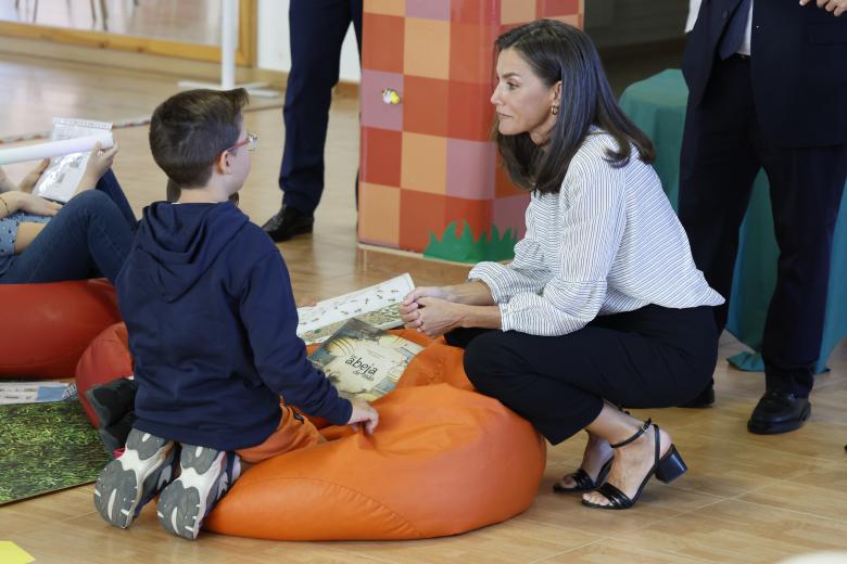 Spanish Queen Letizia during the course opening in Professional School 2024/2025 in Azuqueca de Henares (Guadalajara) on Wednesday, 11 September 2024.