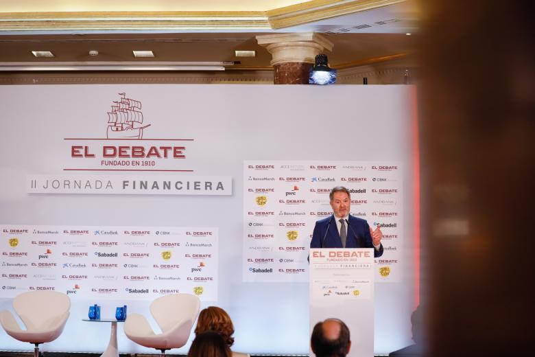 Bieito Rubido, durante la presentación de la II Jornada Financiera de El Debate