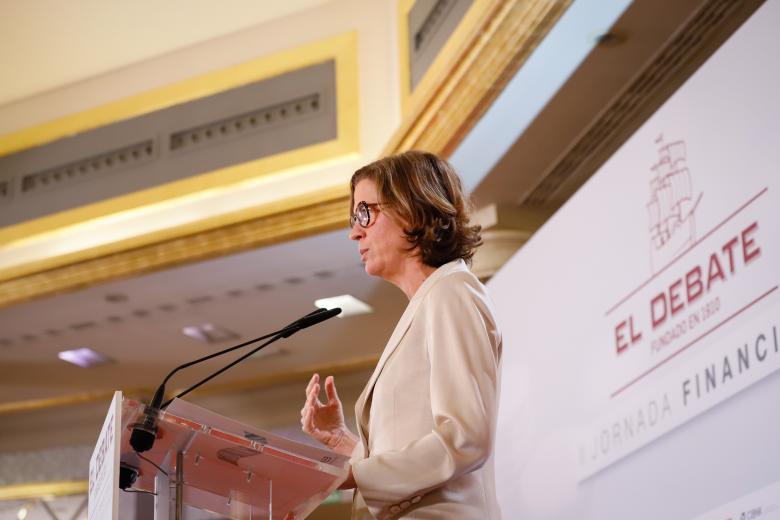 Alejandra Kindelán, durante la inauguración de la II Jornada Financiera de El Debate