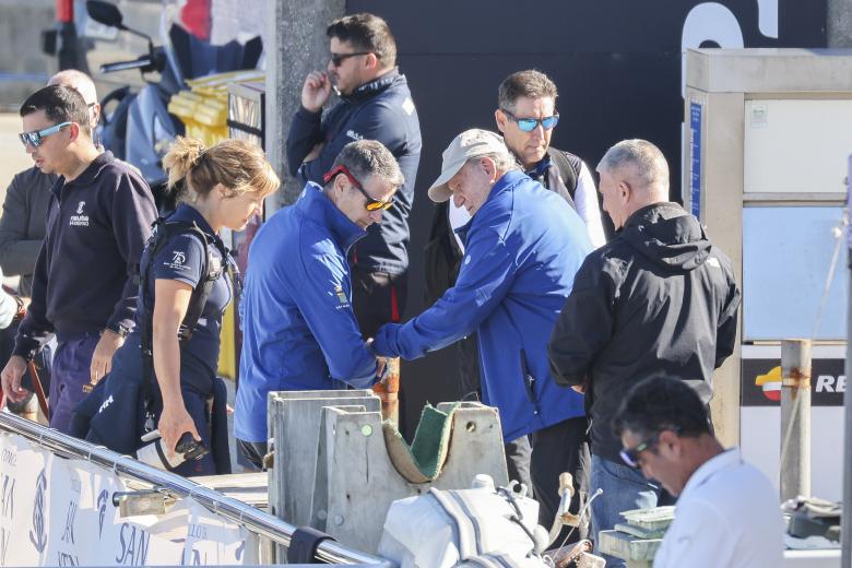 Spanish King Juan Carlos I during the second day of the regatta in Sanxenxo, Galicia. September 28 2024