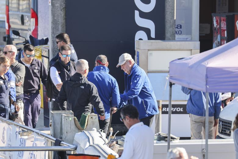 Spanish King Juan Carlos I during the second day of the regatta in Sanxenxo, Galicia. September 28 2024