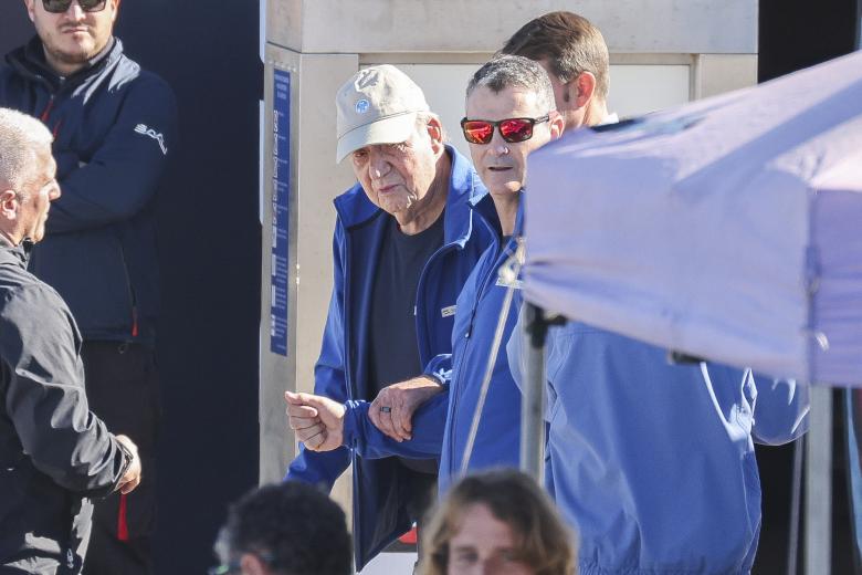 Spanish King Juan Carlos I during the second day of the regatta in Sanxenxo, Galicia. September 28 2024