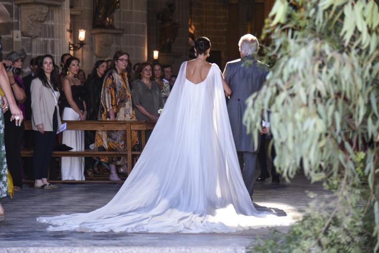 Fernando Portillo and Ana Cristina Portillo at the wedding of Ana Cristina Portillo and Santiago Camacho in the Cathedral of Jerez in Jerez de la Frontera. September 28 2024