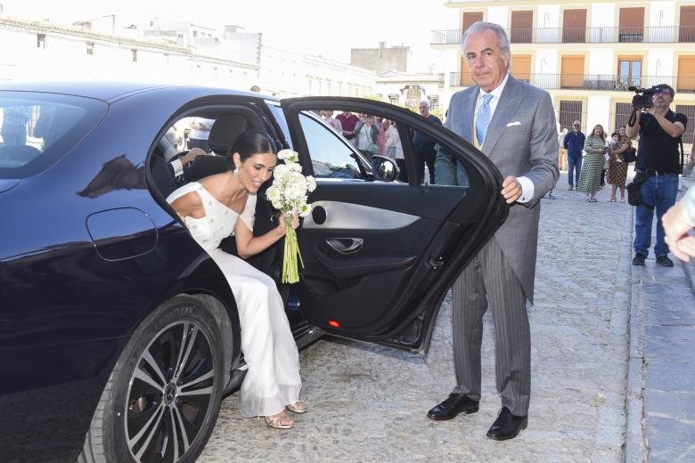 Fernando Portillo and Ana Cristina Portillo at the wedding of Ana Cristina Portillo and Santiago Camacho in the Cathedral of Jerez in Jerez de la Frontera. September 28 2024