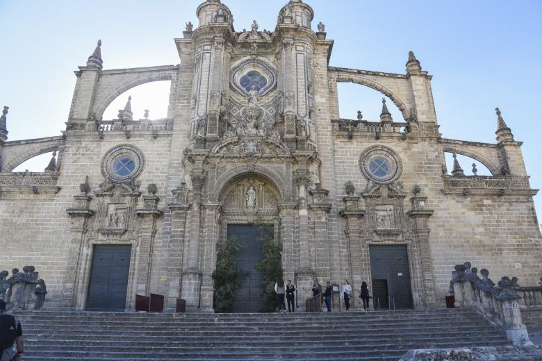 Fernando Portillo and Ana Cristina Portillo at the wedding of Ana Cristina Portillo and Santiago Camacho in the Cathedral of Jerez in Jerez de la Frontera. September 28 2024