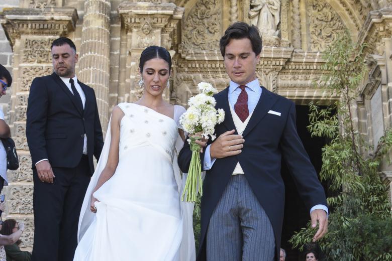 Ana Cristina Portillo and Santiago Camacho at their wedding at the Cathedral of Jerez in Jerez de la Frontera. September 28 2024