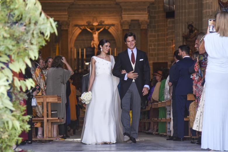 Ana Cristina Portillo and Santiago Camacho at their wedding at the Cathedral of Jerez in Jerez de la Frontera. September 28 2024