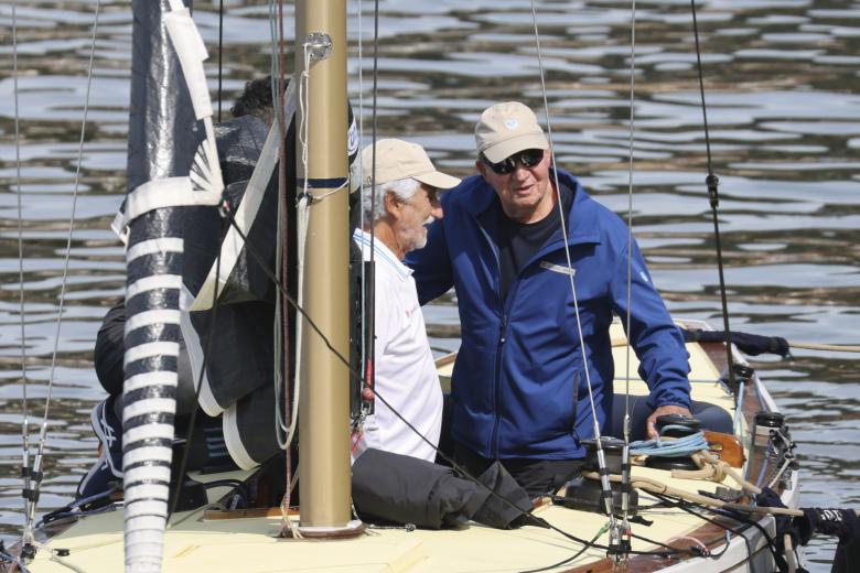 Spanish King Juan Carlos I during the second day of the regatta in Sanxenxo, Galicia. September 28 2024