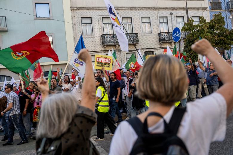 Multitudinaria marcha en Lisboa ante "inmigración descontrolada"