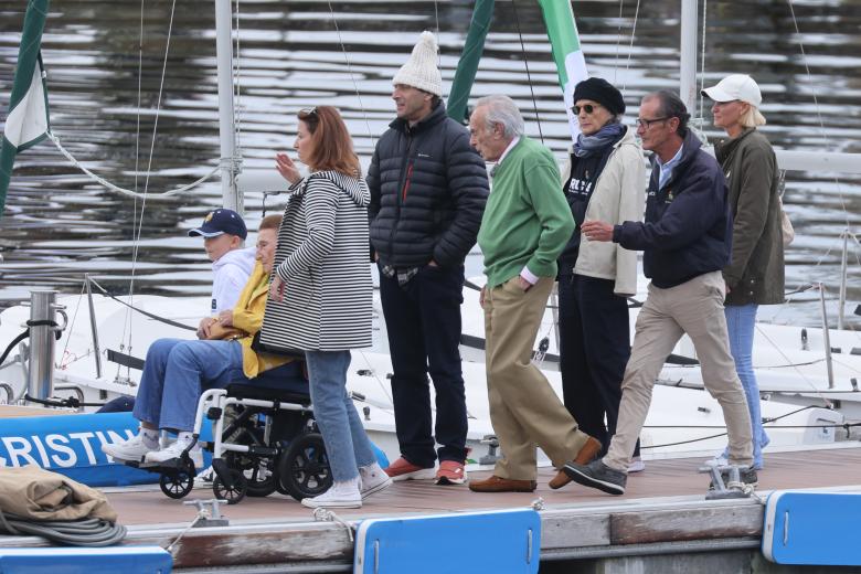 Infanta Margarita de Borbon and Carlos Zurita with Maria Zurita and Alfonso Zurita and her son Carlos in Sanxenxo 04 October 2024