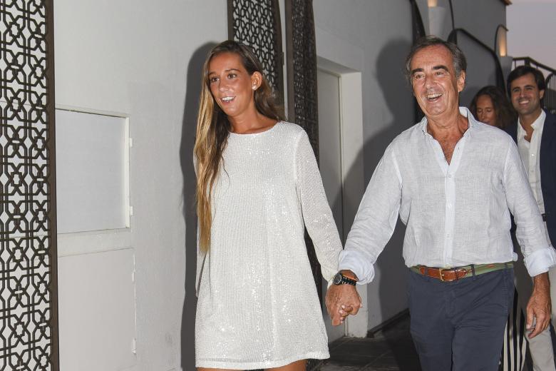 Juan Villar Mir  arriving to Constanza Villa-Mir and Daniel's pre-wedding in Seville. October 4 2024