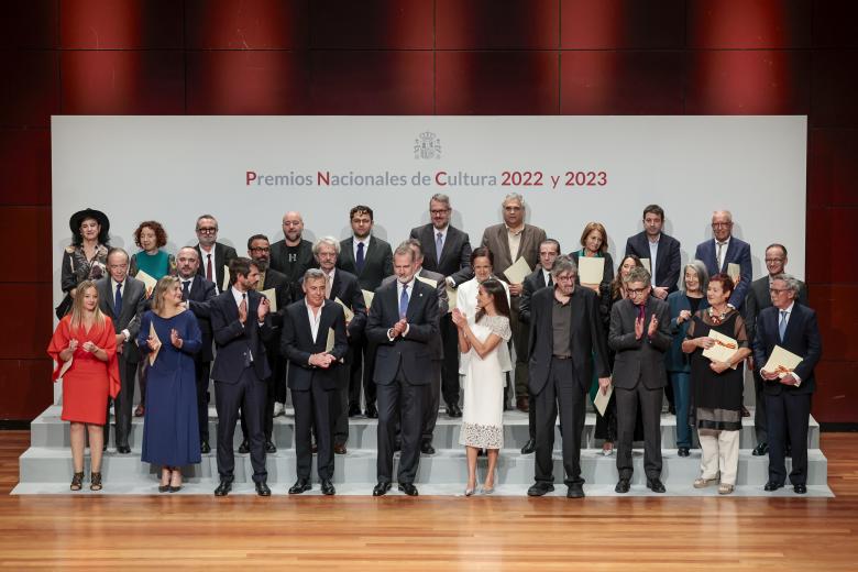 Spanish King Felipe VI, Queen Letizia and Bullfighter Julian Lopez " el Juli " attending National Culture awards 2022/20023 in Madrid on Thursday, 10 October 2024.