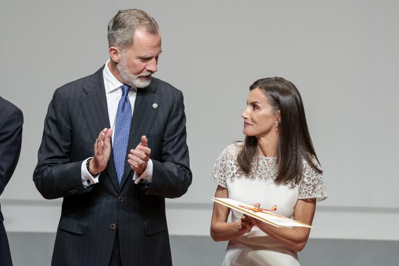 Spanish King Felipe VI and  Queen Letizia attending National Culture awards 2022/20023 in Madrid on Thursday, 10 October 2024.