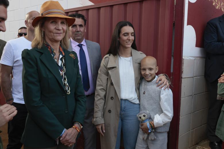 La Infanta Elena During the Charity Bullfight for the benefit of the "La Sonrisa de Maria" Foundation, Talavante, Gonzalo Caballero and Pablo Aguado bullfight in Torejon De Ardoz, October 13, 2024