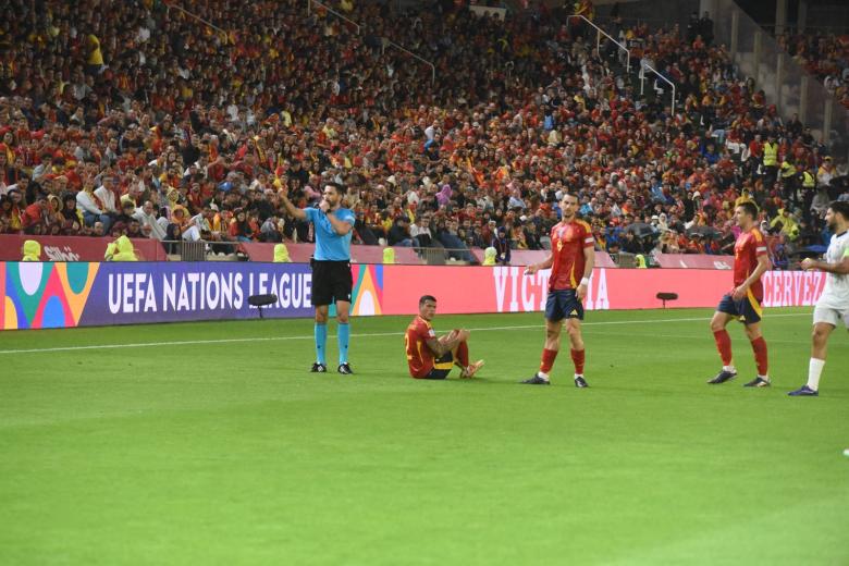 Partido España-Serbia en El Arcángel