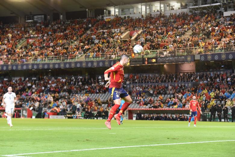 Partido España-Serbia en El Arcángel