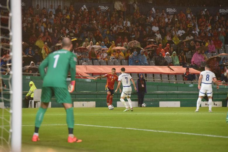 Partido España-Serbia en El Arcángel