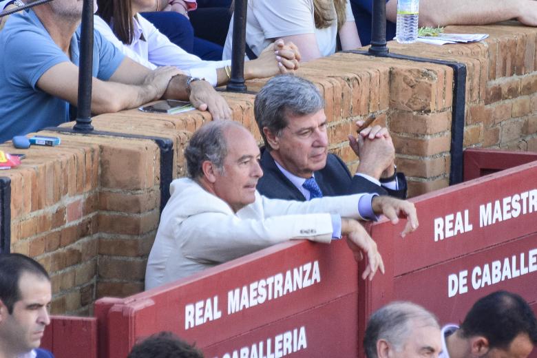 Former soccerplayer Joaquin Sanchez during the bullfighting festival in homage to Curro Romero at the Real Maestranza de Caballería de Sevilla in Seville. October 20 2024