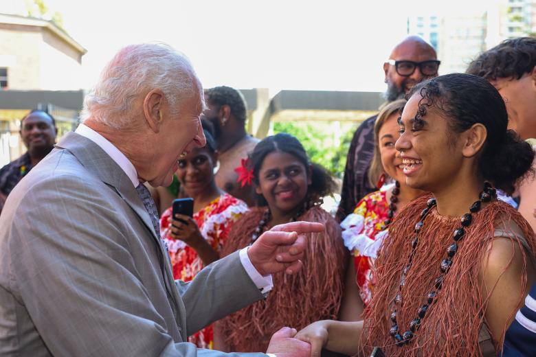 Queen Camilla during a visit to Refettorio OzHarvest Sydney, on day three of the royal visit to Australia and Samoa. Picture date: Tuesday October 22, 2024. *** Local Caption *** .