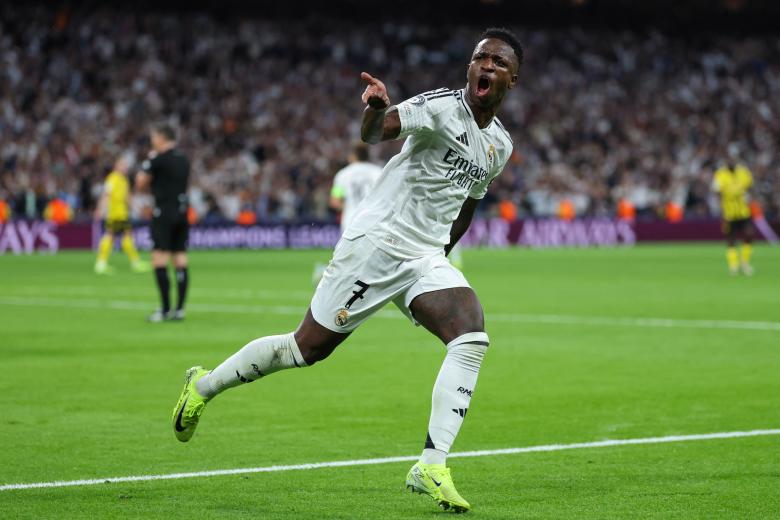 Vinicius celebra el gol del empate