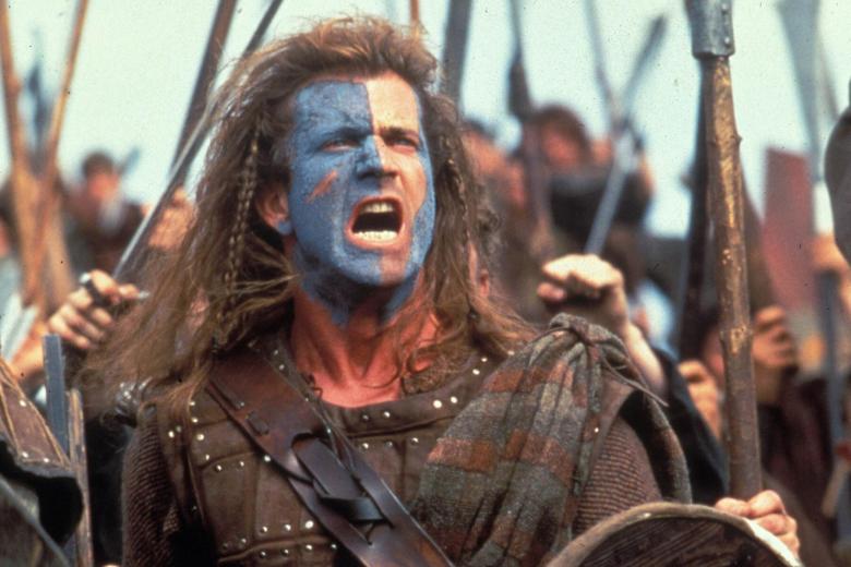 Mel Gibson en Braveheart