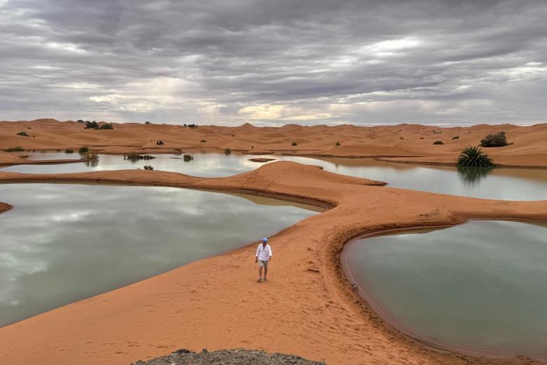 Las lluvias han resucitado un lago seco durante más de cincuenta años en la provincia de Zagora