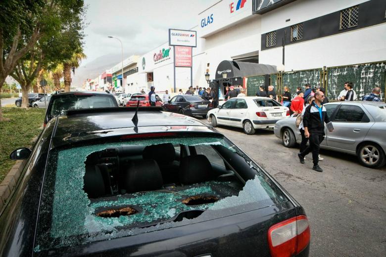 Efectos del granizo caído en El Ejido, Almería