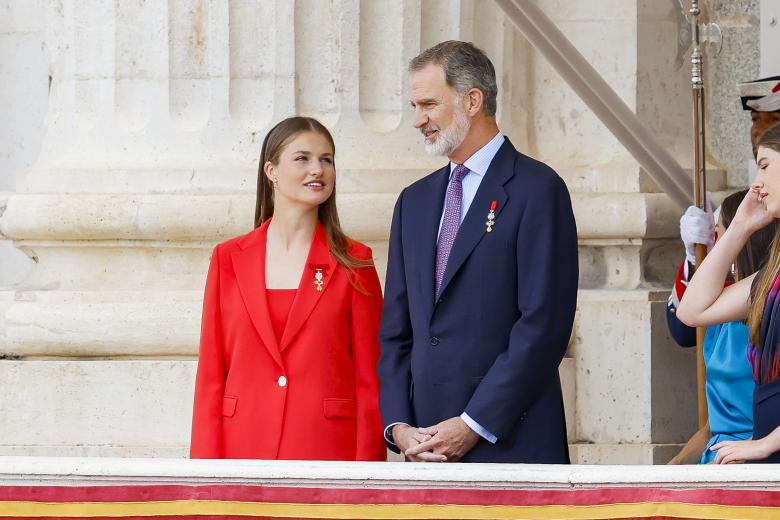 Spanish Kings Felipe VI with their daughter the Princess Leonor