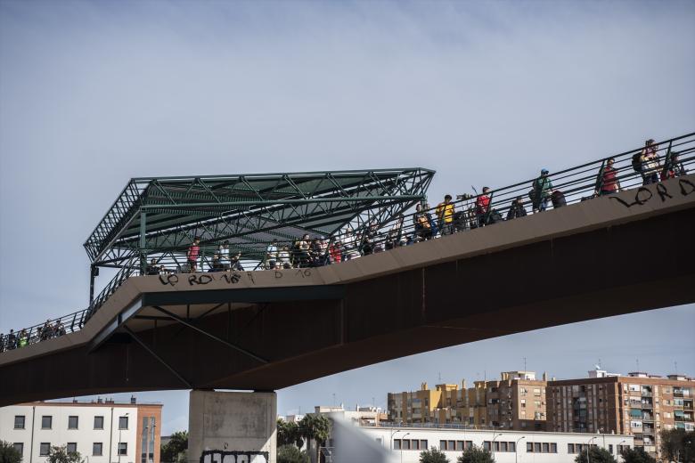 Áreas del paso a nivel entre Alfafar y Sedaví, afectadas por la DANA