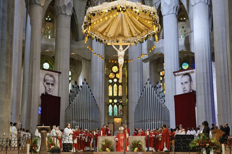 Ceremonia de beatificación en la Sagrada Familia