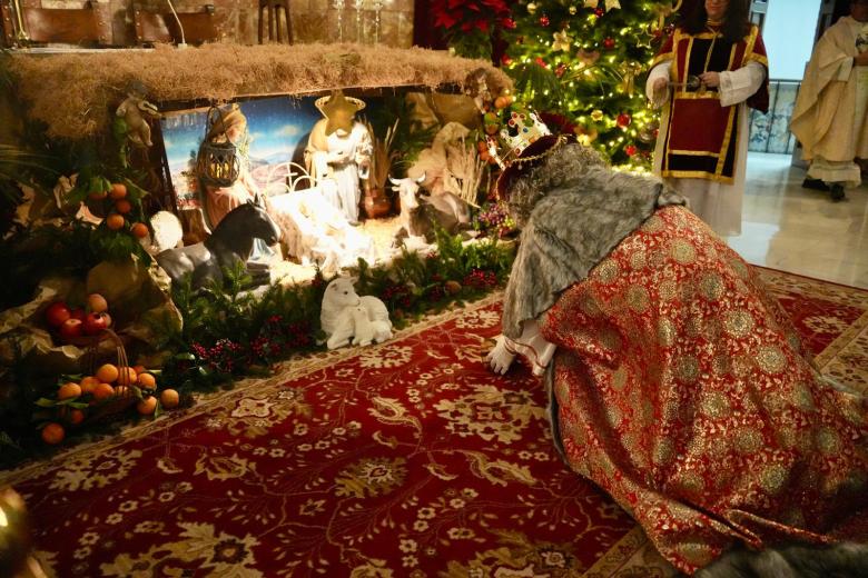 Ofrenda al Niño Jesús de la Parroquia de la Inmaculada Concepción, en Ciudad Jardín